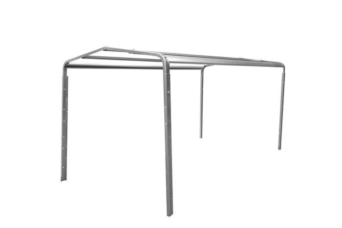 Remorque simple essieu 200x125 avec bâche haute, arceau, rehausses de ridelles et roue jockey - Garden Trailer 201 KIPP