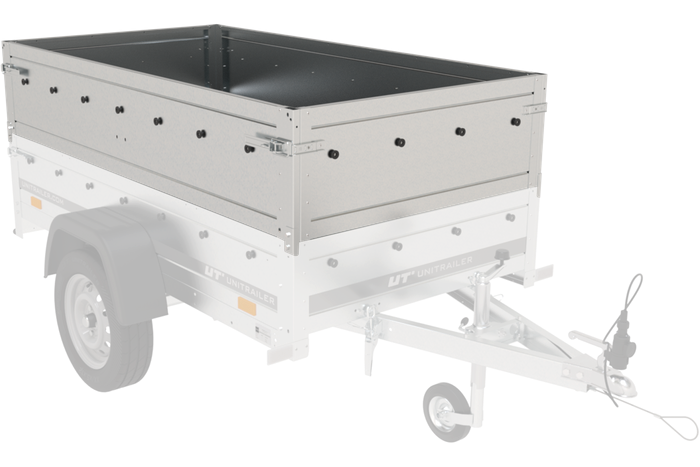 Remorque simple essieu 200x125 avec bâche haute, arceau, rehausses de ridelles et roue jockey - Garden Trailer 201 KIPP