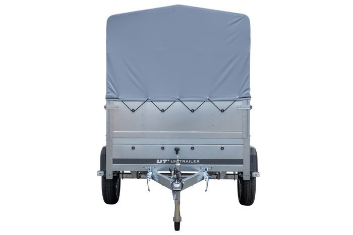 Remorque simple essieu 200x125 avec bâche haute, arceau, rehausses de ridelles et roue jockey - Garden Trailer 201 KIPP