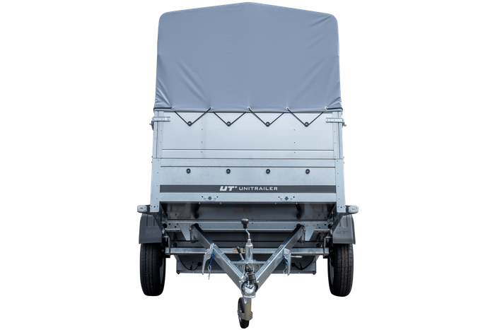 Remorque simple essieu 200x125 avec bâche haute, arceau, rehausses de ridelles et roue jockey - Garden Trailer 201 KIPP